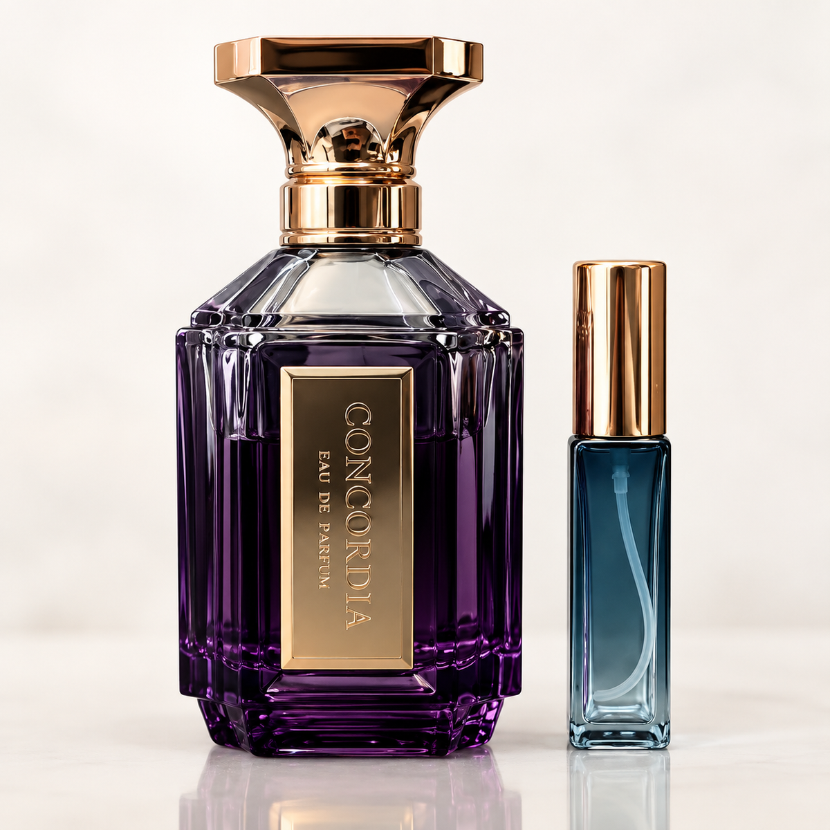 Velixir Concordia decant with original fragrance bottle 10 ml sample